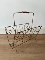 Vintage Messing Tijdschriftenrek, Huis en Inrichting, Woonaccessoires | Krantenbakken en Lectuurbakken, Ophalen, Gebruikt