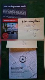 Kortingsbon kortingscode eten, Tickets en Kaartjes, Kortingen en Cadeaubonnen, Kortingsbon, Overige typen