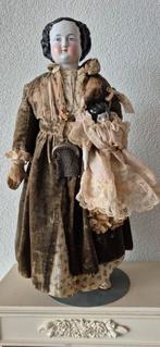Antieke Porseleinen Poppen - 50cm & 25cm, Ophalen of Verzenden
