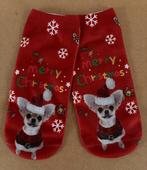 Leuke nieuwe Kerstsokjes met Chihuahua afbeelding, Ophalen of Verzenden, Nieuw