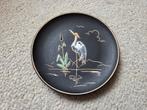 Ruscha Wandbord "Reiher" Kraanvogel 1984 Zwart, Antiek en Kunst, Antiek | Wandborden en Tegels, Ophalen