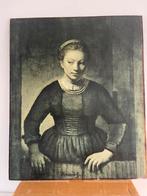 Schilderij Rembrandt meisje in half open deur, Ophalen of Verzenden