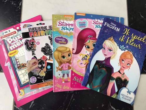 6 spelletjesboeken Meisjes Disney Frozen, Nickelodeon, Kinderen en Baby's, Speelgoed | Educatief en Creatief, Zo goed als nieuw
