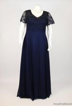SALE marineblauwe grote maat galajurk 50, 52, 54, Galajurk, Blauw, Maat 46/48 (XL) of groter, Nieuw