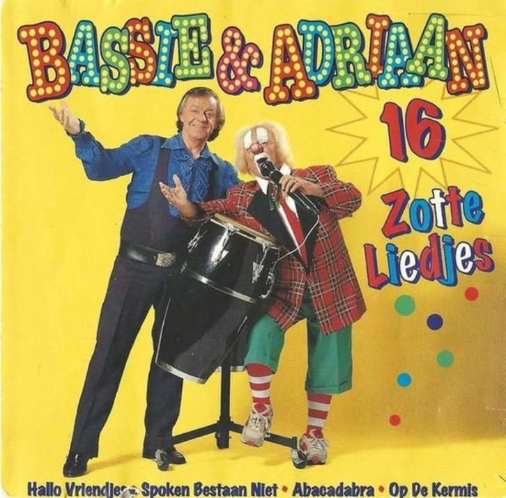 Bassie en Adriaan 16 zotte liedjes  cd ZGAN, Cd's en Dvd's, Cd's | Kinderen en Jeugd, Zo goed als nieuw, Ophalen of Verzenden