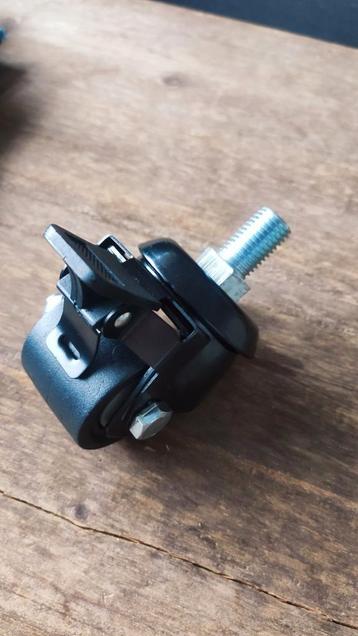 Nieuw: 4x Zwart nylon zwaar last (300 kg) zwenkwiel  beschikbaar voor biedingen