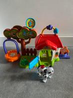 Vtech Zoef Zoef dieren schommel en hondenhok, Kinderen en Baby's, Speelgoed | Vtech, Ophalen of Verzenden, Zo goed als nieuw, 6 maanden tot 2 jaar