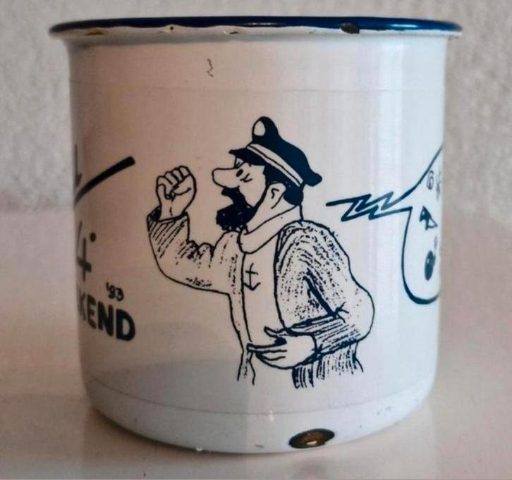 Beker met opdruk Kapitein Haddock ( Kuifje ), Verzamelen, Stripfiguren, Zo goed als nieuw, Gebruiksvoorwerp, Kuifje, Ophalen of Verzenden