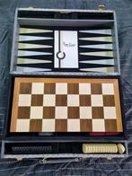 Vintage Backgammon set Pierre Cardin reiskoffer [40x30cm], Ophalen of Verzenden