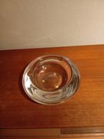 Zware glazen asbak., Ophalen of Verzenden