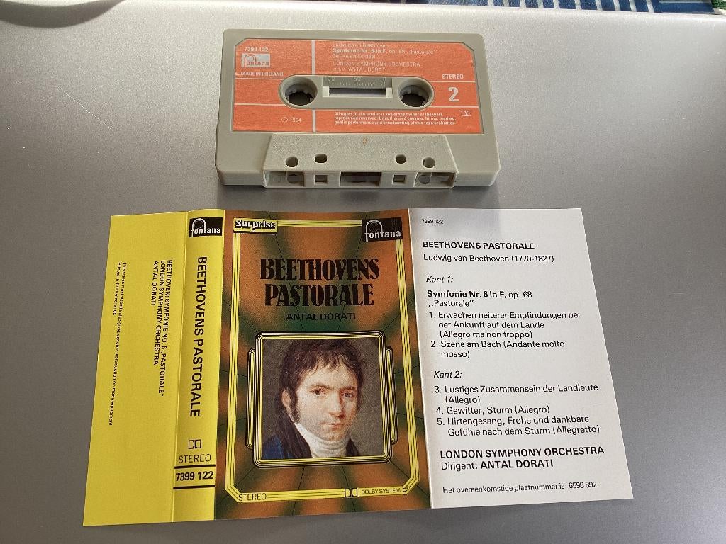 Beethoven Pastorale Antal Dorati MC, Gebruikt, Klassiek, 1 bandje, Ophalen of Verzenden