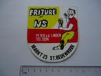sticker oud St oedenrode peter vd Linden friture ijs frituur, Verzamelen, Stickers, Verzenden, Zo goed als nieuw, Bedrijf of Vereniging