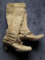 Vintage Suede Boots, Hoge laarzen, Verzenden, Beige, Gedragen
