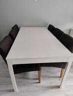 Uitschuifbare tafel incl. 6 stoelen, Huis en Inrichting, Tafels | Eettafels, 50 tot 100 cm, 150 tot 200 cm, Gebruikt, Rechthoekig
