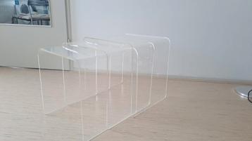 Acryl-plexiglas miniset Nesttafels - Set van 3 beschikbaar voor biedingen