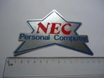 sticker oud NEC Computer pc glans retro personal, Verzamelen, Stickers, Verzenden, Zo goed als nieuw, Bedrijf of Vereniging