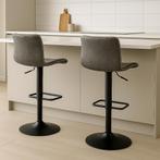 Industriële/Vintage Barkruk set van 2 Grijs Zwart, Am Eifeltor 20 , 50997 Koln, Duitsland, Nieuw, Ophalen of Verzenden, 90 cm of meer