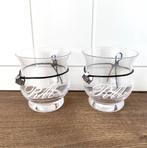 Riviera Maison Set van 2 glazen waxinelichtjes RM, Ophalen of Verzenden