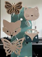 Handgemaakte wandlampjes - Vos / Vlinder / VW-bus / Poes, Ophalen of Verzenden, Nieuw, Lamp