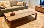 Massief gestoomd eiken salontafel, Huis en Inrichting, Tafels | Salontafels, Ophalen, 100 tot 150 cm, Eikenhout, 50 tot 100 cm