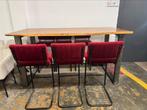 ‼️ECHTE HOUT TAFEL - TE KOOP‼️ SET 6x BARSTOELEN PRIJS, Ophalen of Verzenden