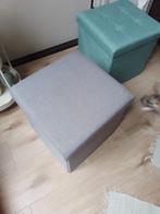 opbergpoef grijs, Huis en Inrichting, Ophalen, 50 tot 100 cm, 50 tot 75 cm, Zo goed als nieuw