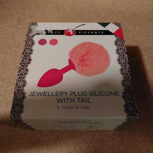 Pluggetje met roze pluizig bolletje, nieuw in giftdoosje, Verzamelen, Overige Verzamelen, Nieuw, Ophalen of Verzenden