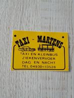 sticker Taxi Martens, Verzamelen, Ophalen of Verzenden, Zo goed als nieuw, Bedrijf of Vereniging