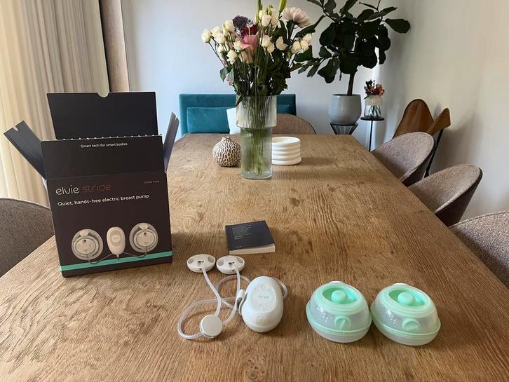 Elvie Stride Dubbele Elektrische Borstkolf – Handsfree, Kinderen en Baby's, Babyvoeding en Toebehoren, Zo goed als nieuw, Borstkolf