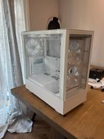 NZXT H5 ELITE white pc behuizing + 5 NZXT RGB FANS, Computers en Software, Computerbehuizingen, Ophalen, Zo goed als nieuw