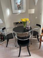 Set Zanotta eetkamerstoelen, Ophalen, Vintage design, Zwart, Zo goed als nieuw