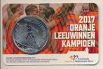 Nederland oranje leeuwinnen penning 2017 in coincard, Ophalen of Verzenden, Overige materialen, Nederland