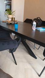 Zwarte eettafel 200x100 - snel ophalen!, Huis en Inrichting, Tafels | Eettafels, Gebruikt, Vier personen, Industrieel, Rechthoekig
