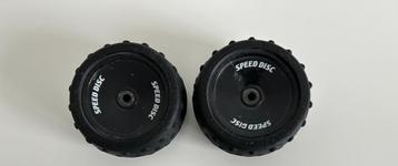 2x Tamiya Speed Disc velgen met band 1/10 rc auto beschikbaar voor biedingen