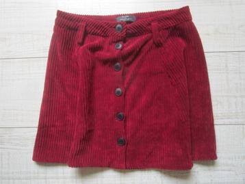 Rok BERSHKA mt  34/36  donkerrood   knopen beschikbaar voor biedingen