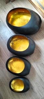 4 kaarsenhouders, Huis en Inrichting, Ophalen of Verzenden, Zo goed als nieuw, Overige materialen, Minder dan 25 cm