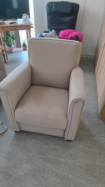 Fauteuil/ stoel licht bruin