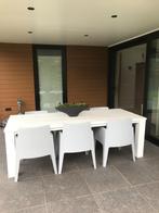 dining tuinset, Tuin en Terras, Tuinsets en Loungesets, Ophalen, 6 zitplaatsen, Steigerhout, Zo goed als nieuw