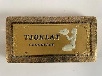 Vintage Tjoklat chocolade blik. beschikbaar voor biedingen
