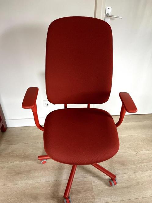 Ikea Smörkull bureaustoel, Huis en Inrichting, Bureaustoelen, Gebruikt, Bureaustoel, Rood, Ergonomisch, Ophalen