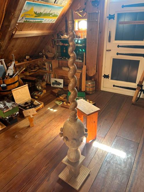 Houten Makelaar, Antiek en Kunst, Kunst | Beelden en Houtsnijwerken, Ophalen of Verzenden