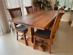 6 stuks teakhout eetkamerstoelen (zonder tafel), Ophalen, Gebruikt, Bruin, Vijf, Zes of meer stoelen