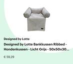 Hondenkussen ribbed designed by Lotte kleur beige/grijs, Dieren en Toebehoren, Hondenmanden, Ophalen, Zo goed als nieuw