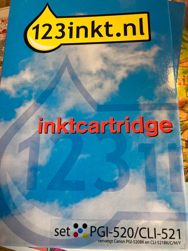 Cartridge canon set PGI-520/CLI-521 canon, Computers en Software, Printerbenodigdheden, Zo goed als nieuw, Ophalen of Verzenden