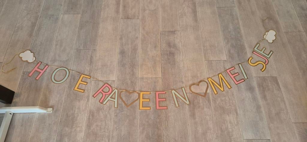 Geboorteslinger Hoera een Meisje, Ophalen of Verzenden, Zo goed als nieuw, Kraamcadeau