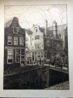 Jan Visser Stadsgezicht Haarlem (ca. 1930), Antiek en Kunst, Ophalen of Verzenden