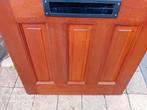 Hardhouten deur met glas en lood thermopane, Ophalen, 80 tot 100 cm, 200 tot 215 cm, Glas