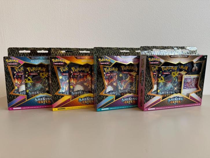 Shining Fates Mad Party Pin Collection Box Set - Pokémon, Hobby en Vrije tijd, Verzamelkaartspellen | Pokémon, Nieuw, Boosterbox