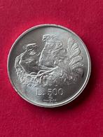 San Marino 500 Lire 1974 Unc 0,835 zilver 11.00 grams, Ophalen of Verzenden, Overige landen, Zilver