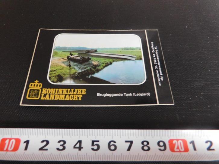 stickers Leger landmacht brugleggende Tank Leopard, Verzamelen, Stickers, Zo goed als nieuw, Ophalen